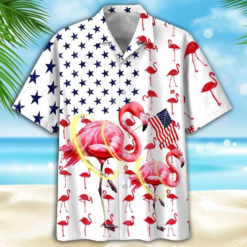 Flamingo Independence Day Hawaiian Shirt 2