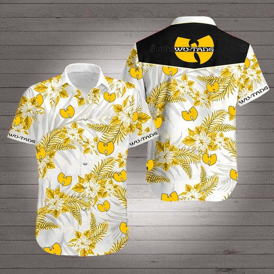 Wu Tang Clan Hip Hop Summer Gift For Fan Hawaiian Graphic Print Short Sleeve 