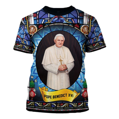 3D Hawaiian Outfit Pope Benedict Xvi Shirt