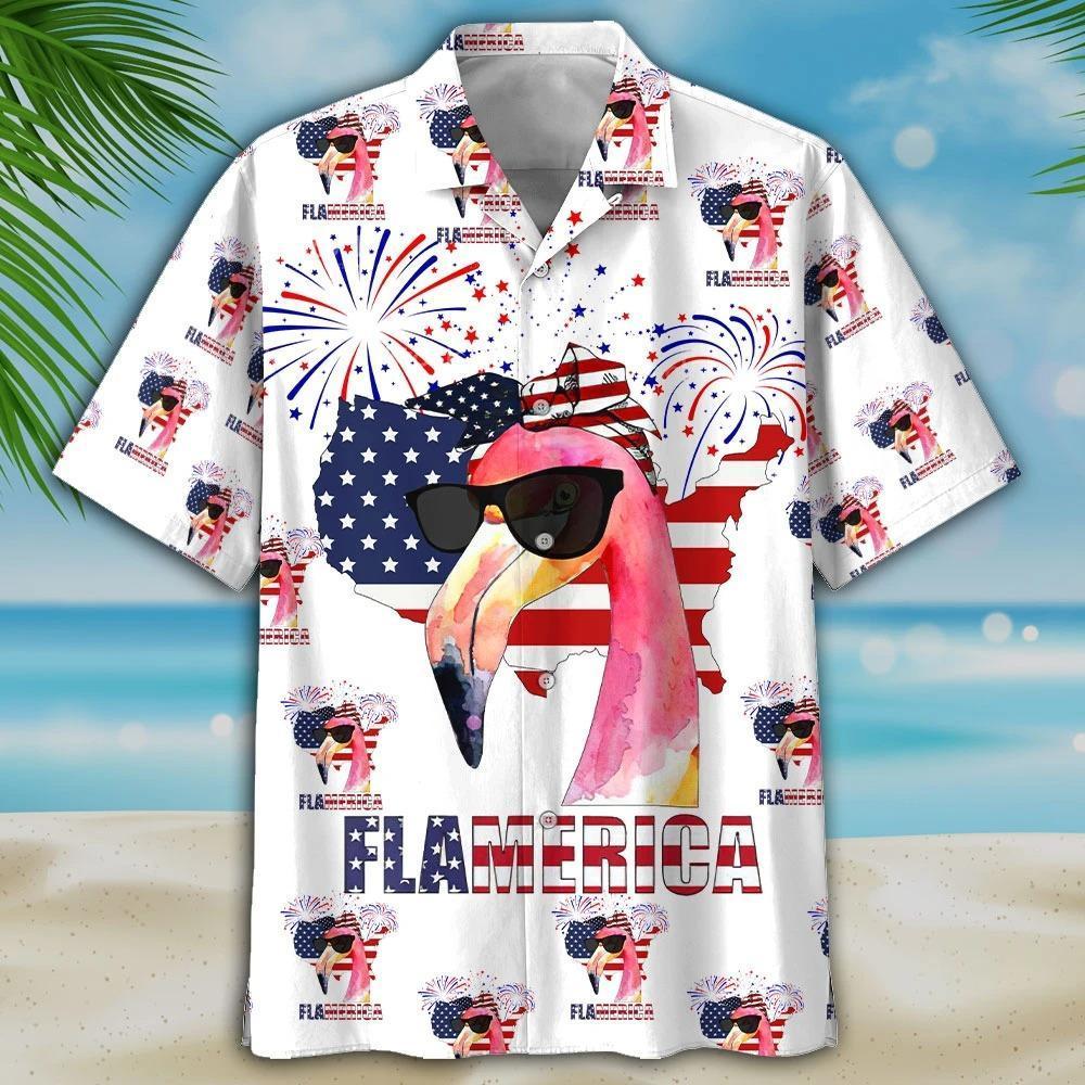 Flamingo Independence Hawaiian Shirt 1