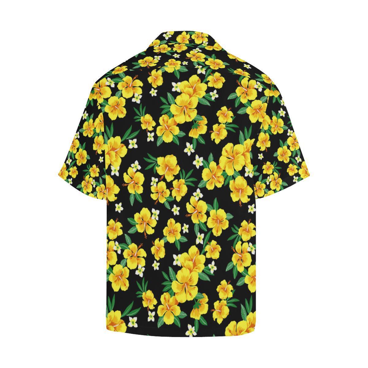 Yellow Hibiscus Pattern Print Design Hb Hawaiian Shirt