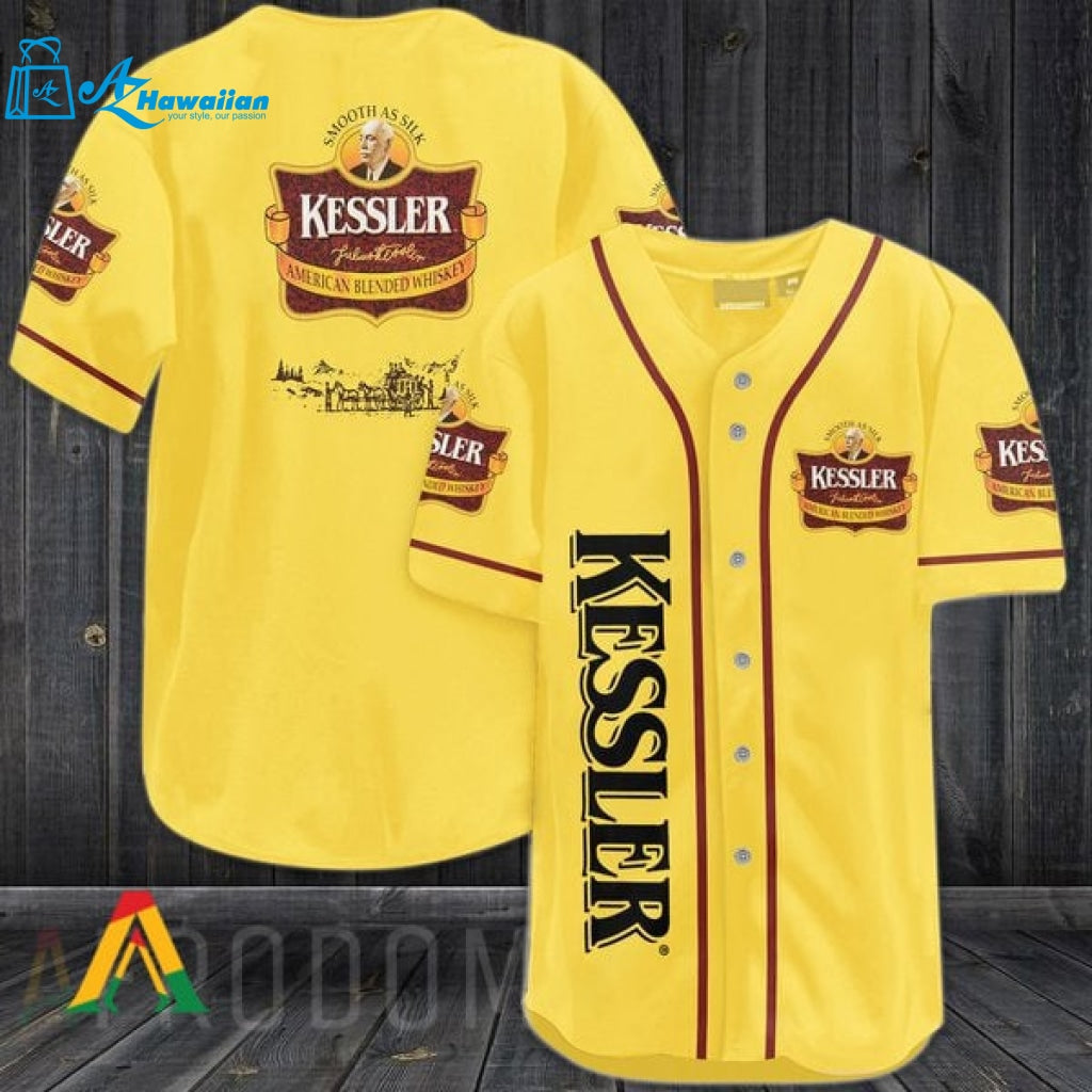 Yellow Kessler Whiskey Baseball Jersey