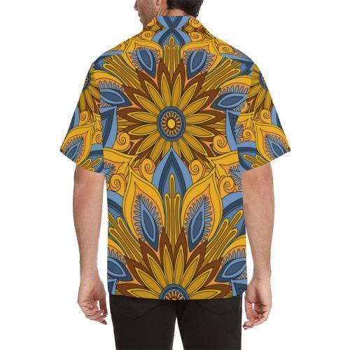 Yellow Mandala Hindu Hawaiian Shirt