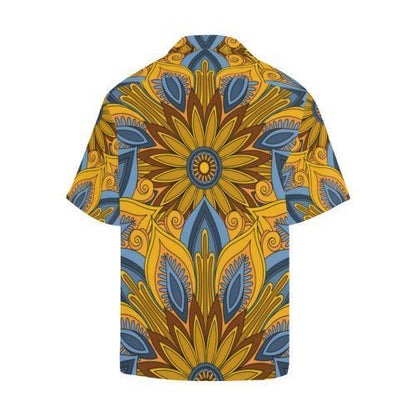 Yellow Mandala Hindu Hawaiian Shirt