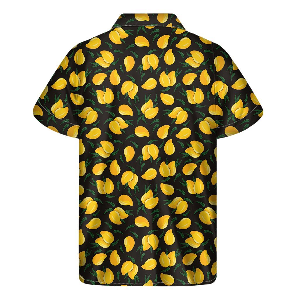 Yellow Mango Fruit Pattern Print Mens Short Sleeve Shirt Hawaiian