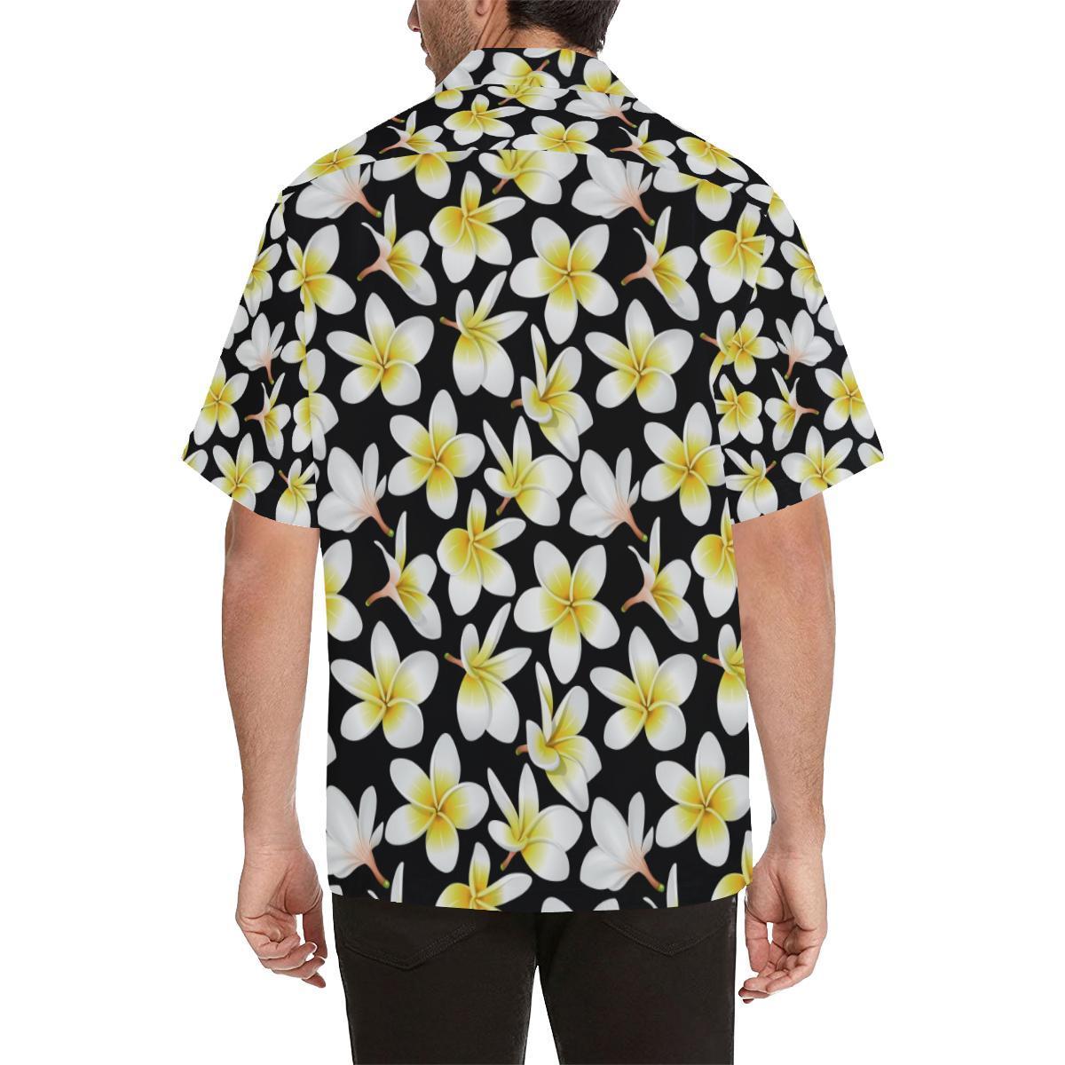 Yellow Plumeria Hawaiian Flowers Shirt