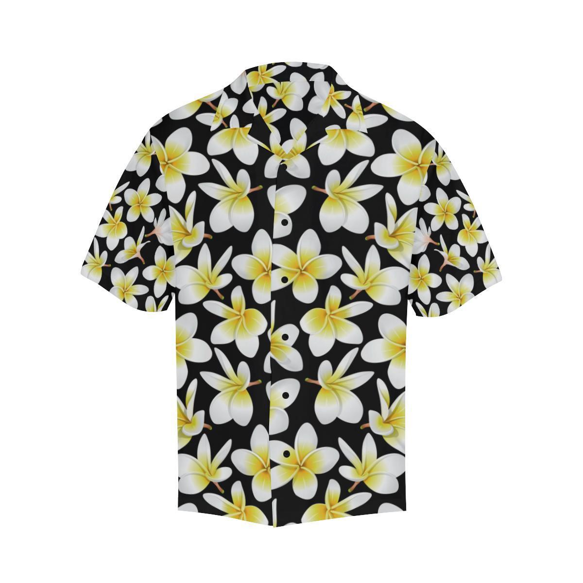 Yellow Plumeria Hawaiian Flowers Shirt