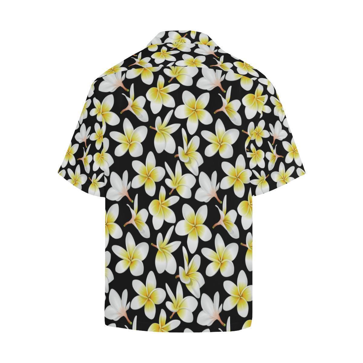 Yellow Plumeria Hawaiian Flowers Shirt