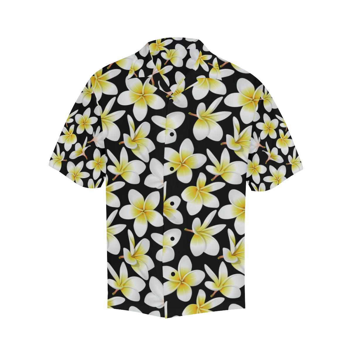 Yellow Plumeria Hawaiian Flowers Shirt