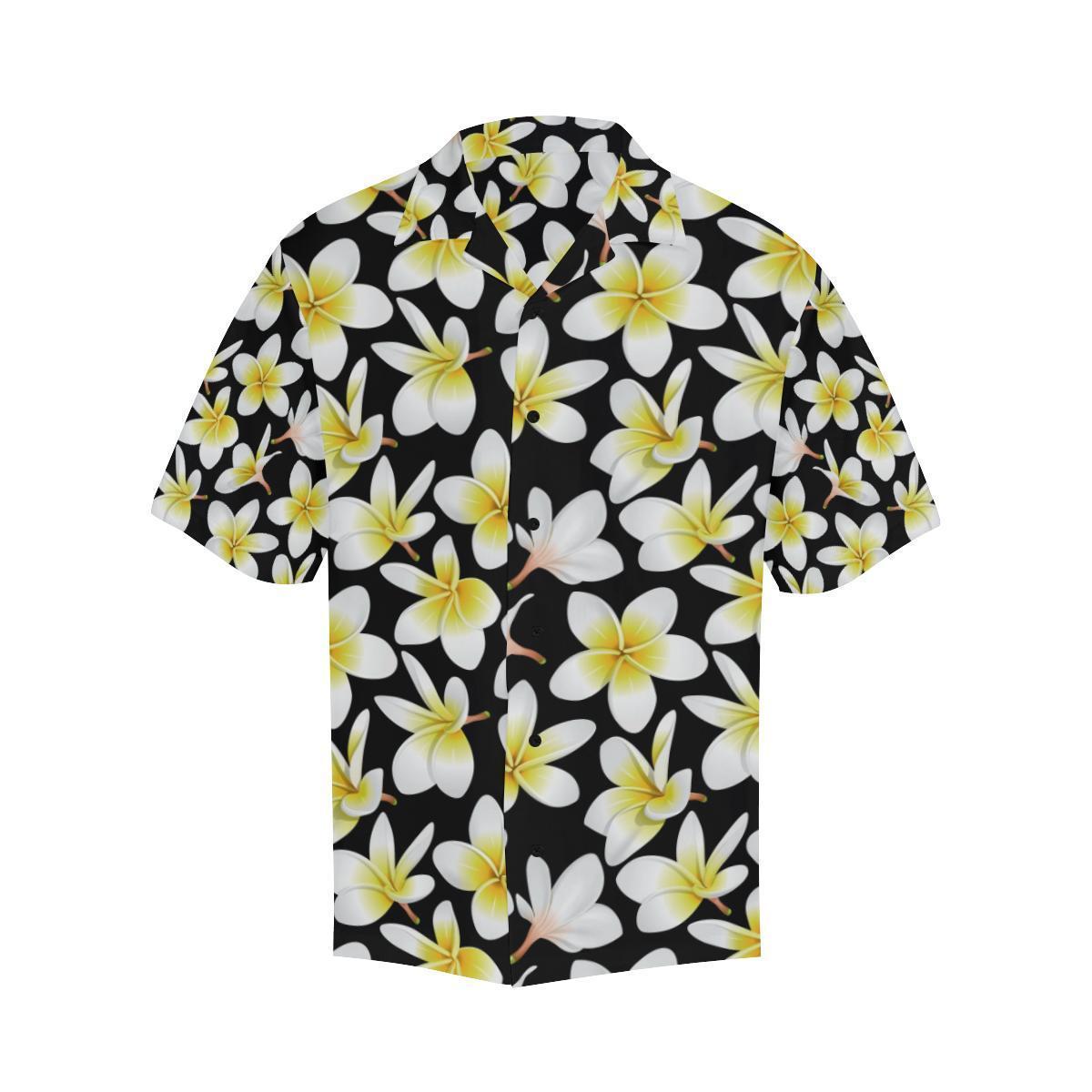 Yellow Plumeria Hawaiian Flowers Shirt