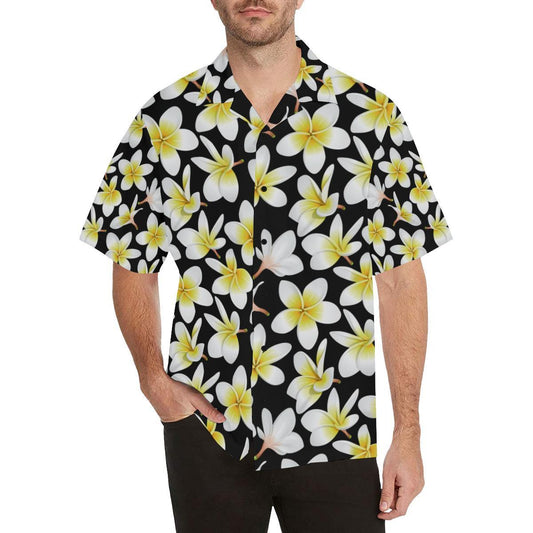 Yellow Plumeria Hawaiian Flowers Shirt