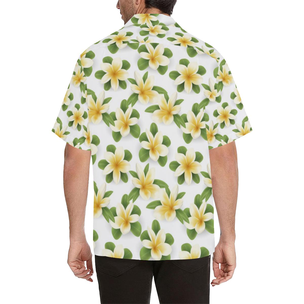 Yellow Plumeria Pattern Print Design Pm2 Hawaiian Shirt