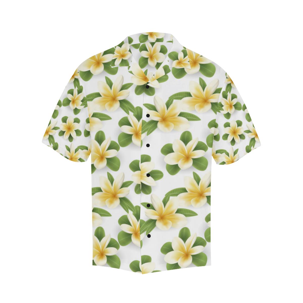 Yellow Plumeria Pattern Print Design Pm2 Hawaiian Shirt