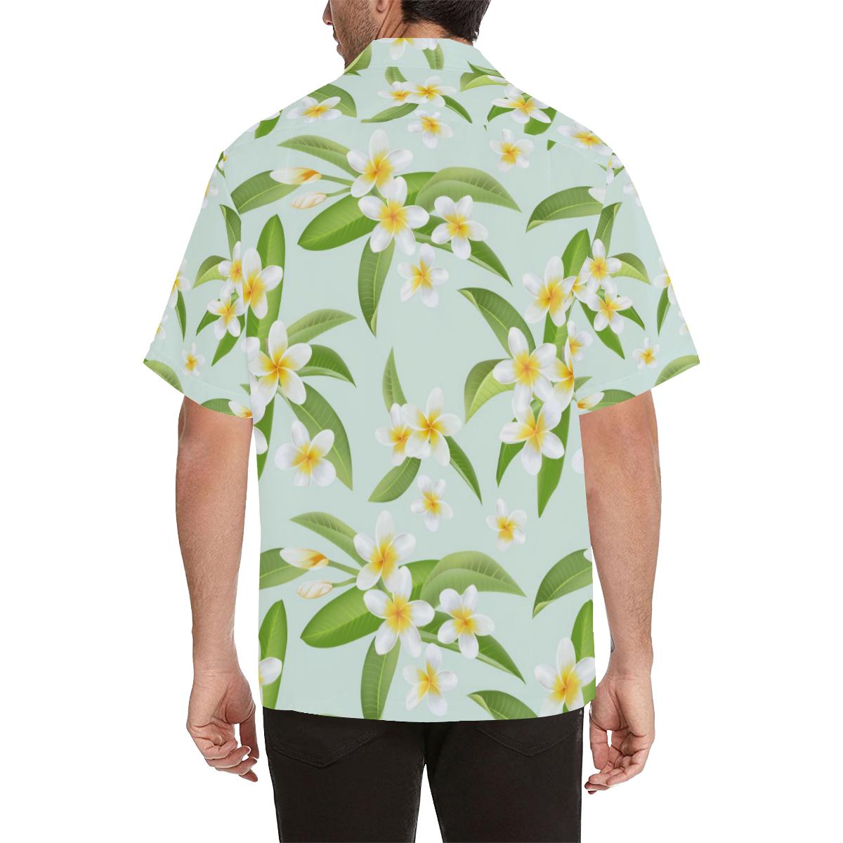 Yellow Plumeria Pattern Print Design Pm4 Hawaiian Shirt