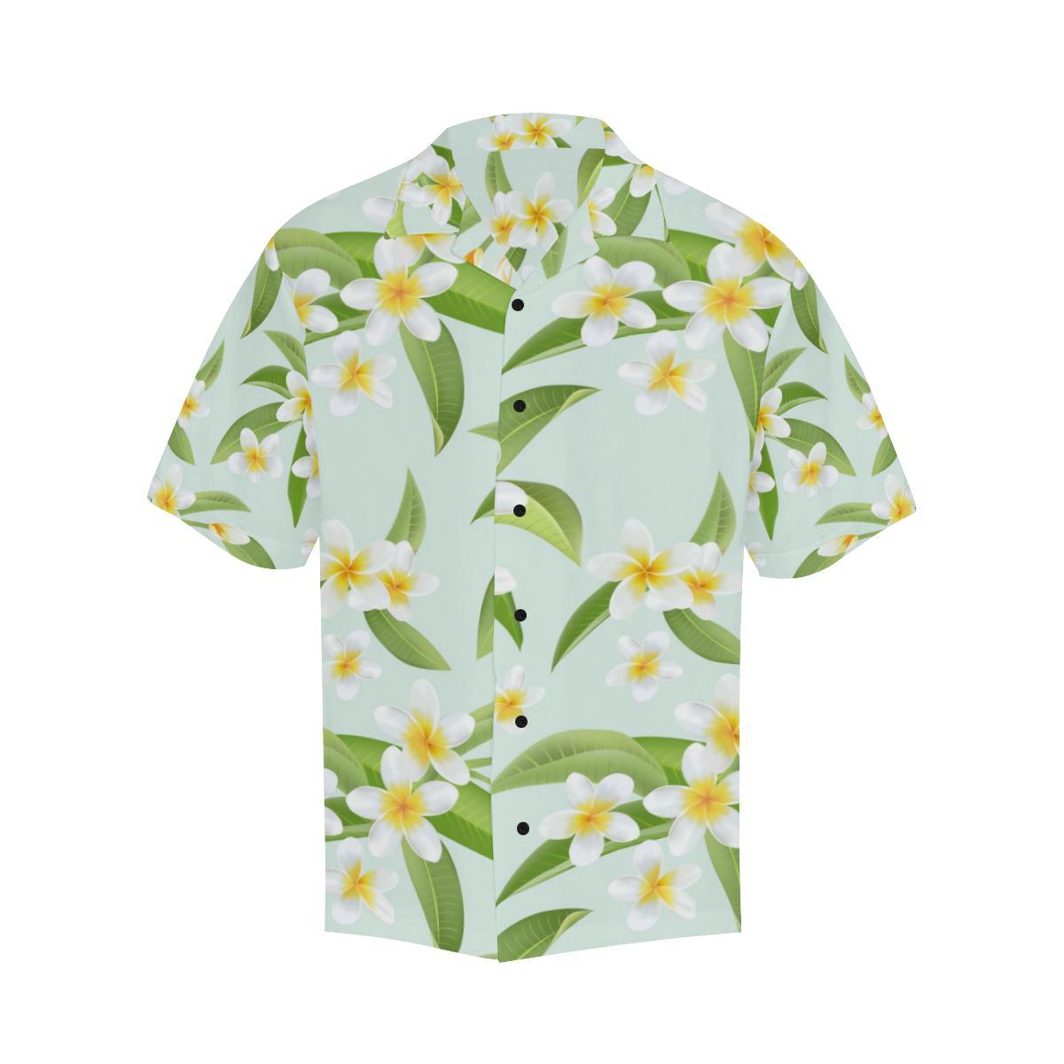 Yellow Plumeria Pattern Print Design Pm4 Hawaiian Shirt