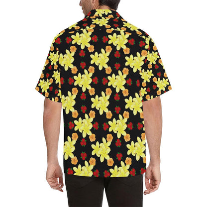 Yellow Plumeria Pattern Print Design Pm Hawaiian Shirt