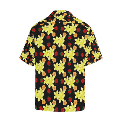 Yellow Plumeria Pattern Print Design Pm Hawaiian Shirt