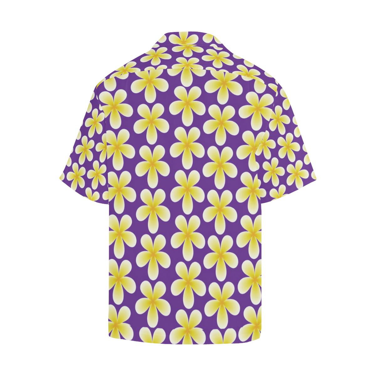 Yellow Plumeria Pattern Print Design Pm Hawaiian Shirt