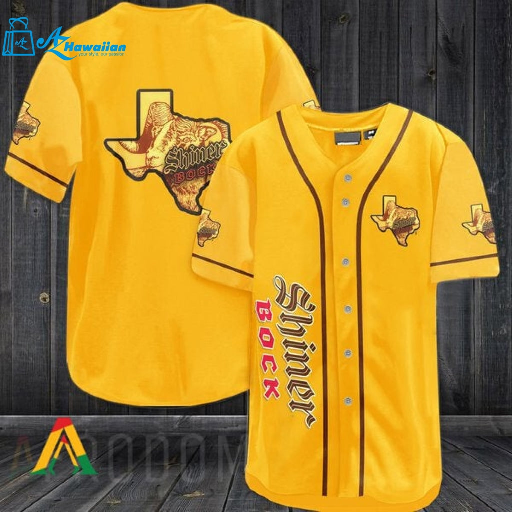 Yellow Shiner Bock Beer Baseball Jersey