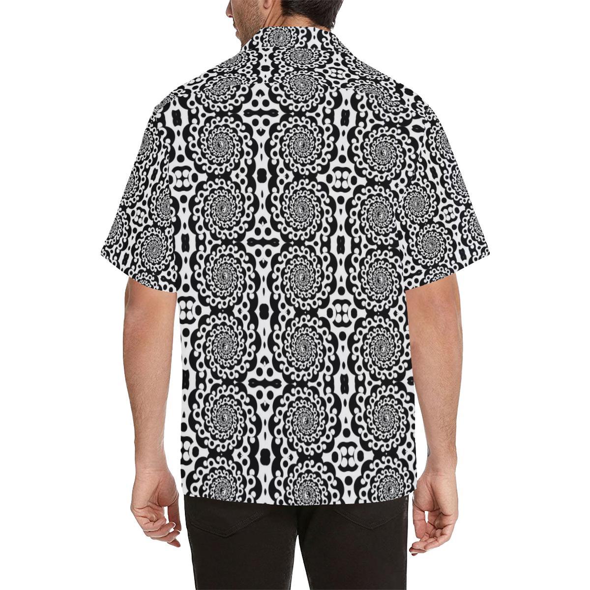 Yin Yang Spiral Design Print Hawaiian Shirt