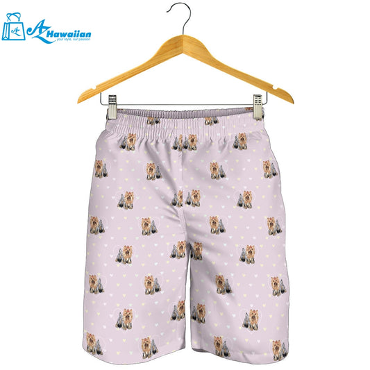 Yorkshire Terrier Pattern Print Design 02 Men Shorts