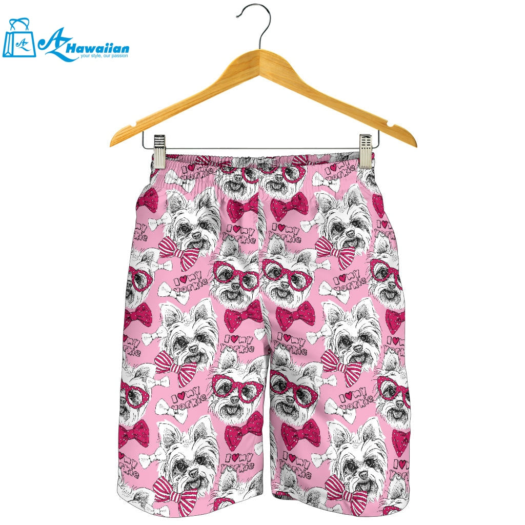 Yorkshire Terrier Pattern Print Design 03 Men Shorts