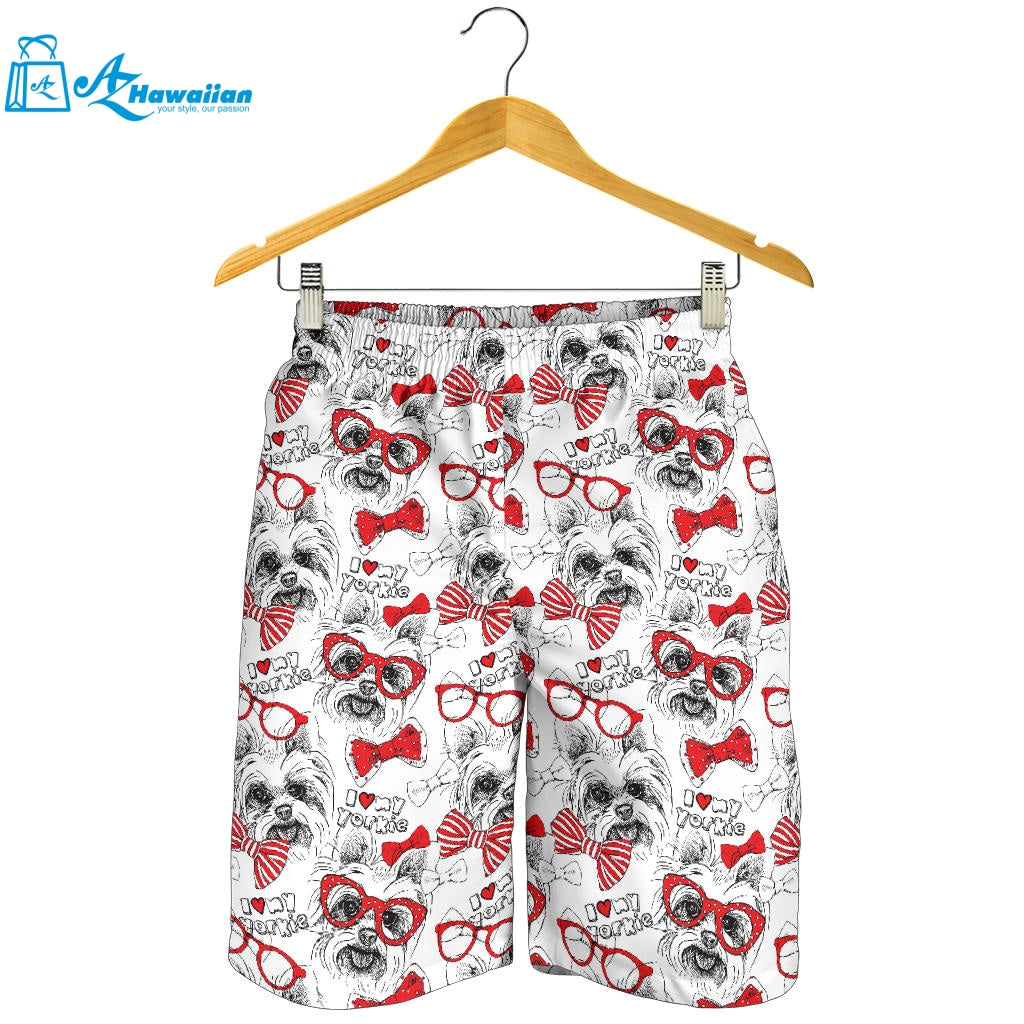 Yorkshire Terrier Pattern Print Design 04 Men Shorts