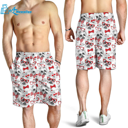 Yorkshire Terrier Pattern Print Design 04 Men Shorts