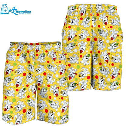 Yorkshire Terrier Pattern Print Design 05 Men Shorts