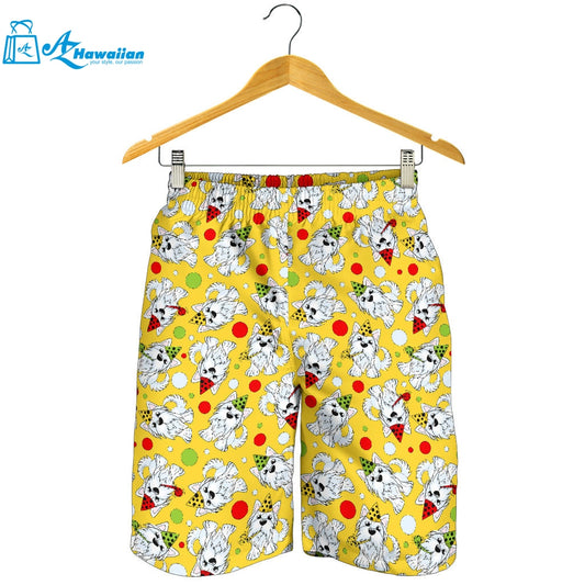 Yorkshire Terrier Pattern Print Design 05 Men Shorts