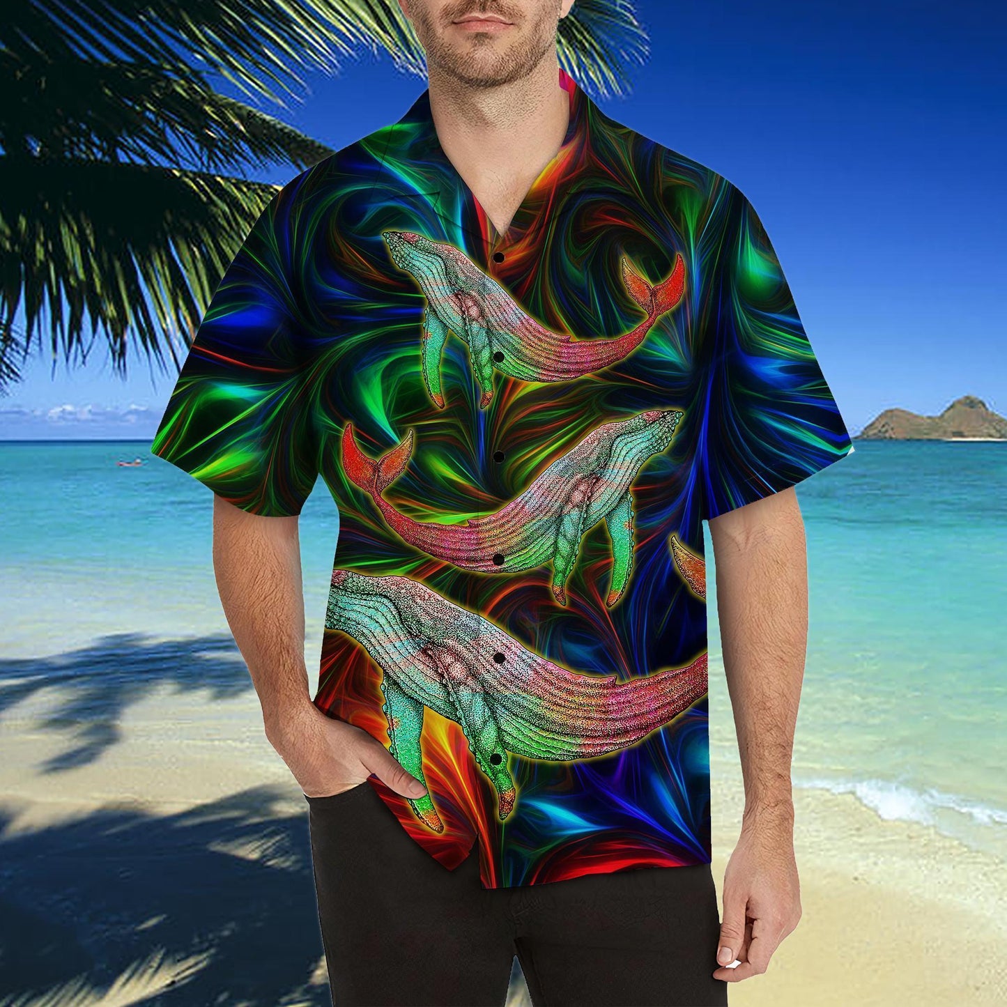 Amazing Whale Hippie Hawaii Shirt-Ml Hawaiian Shirt