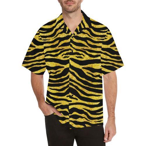 Zebra Gold Hawaiian Shirt