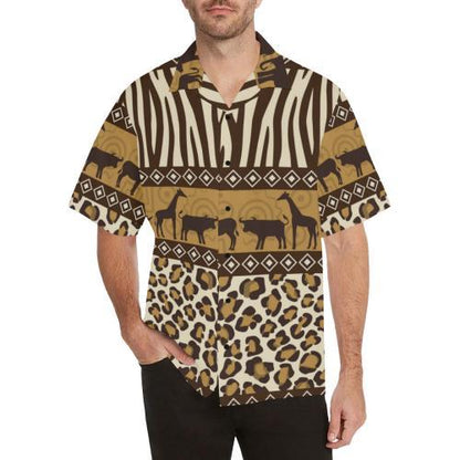 Zebra Leopard Skin Safari Hawaiian Shirt