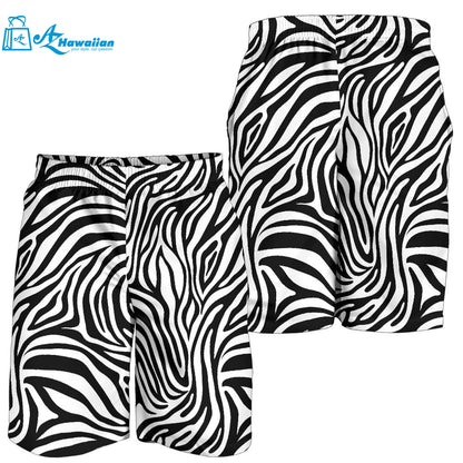 Zebra Skin Pattern Men Shorts