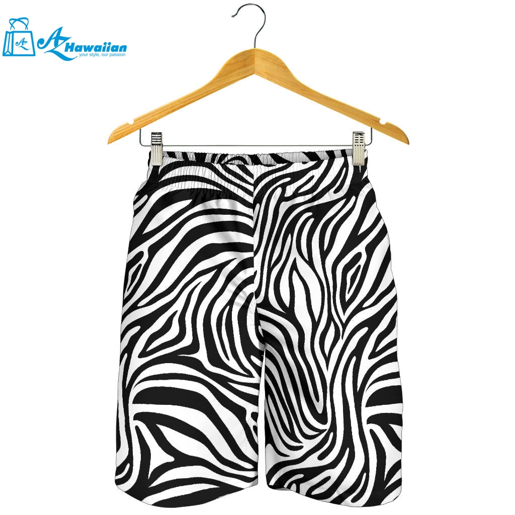 Zebra Skin Pattern Men Shorts