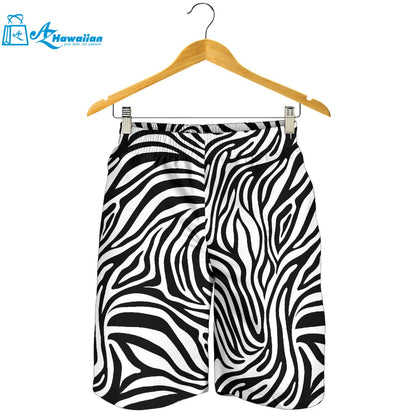 Zebra Skin Pattern Men Shorts