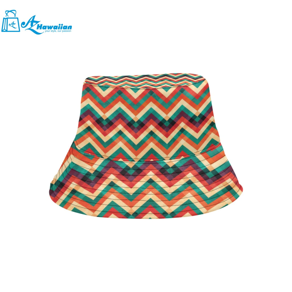 zigzag chevron colorful pattern Unisex Bucket Hat