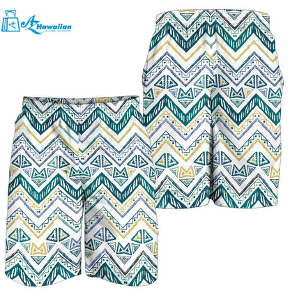 Zigzag Chevron Paint Design Pattern Men Shorts