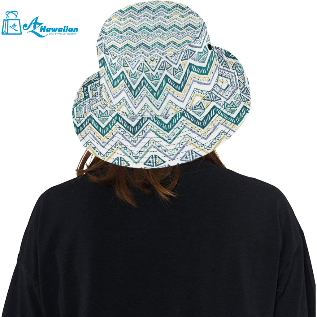 zigzag chevron paint design pattern Unisex Bucket Hat