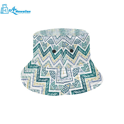 zigzag chevron paint design pattern Unisex Bucket Hat