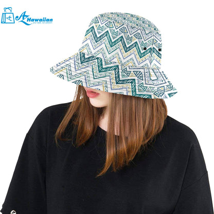 zigzag chevron paint design pattern Unisex Bucket Hat