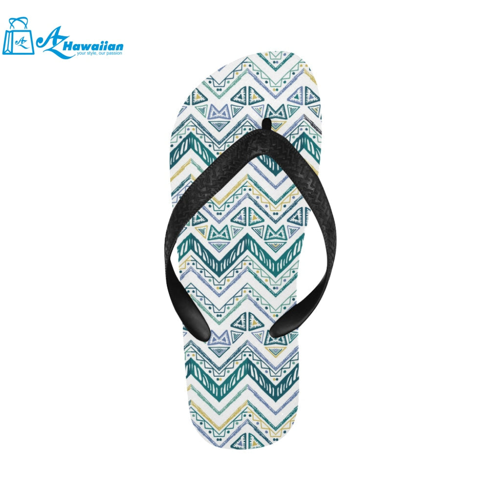 zigzag chevron paint design pattern Unisex Flip Flops