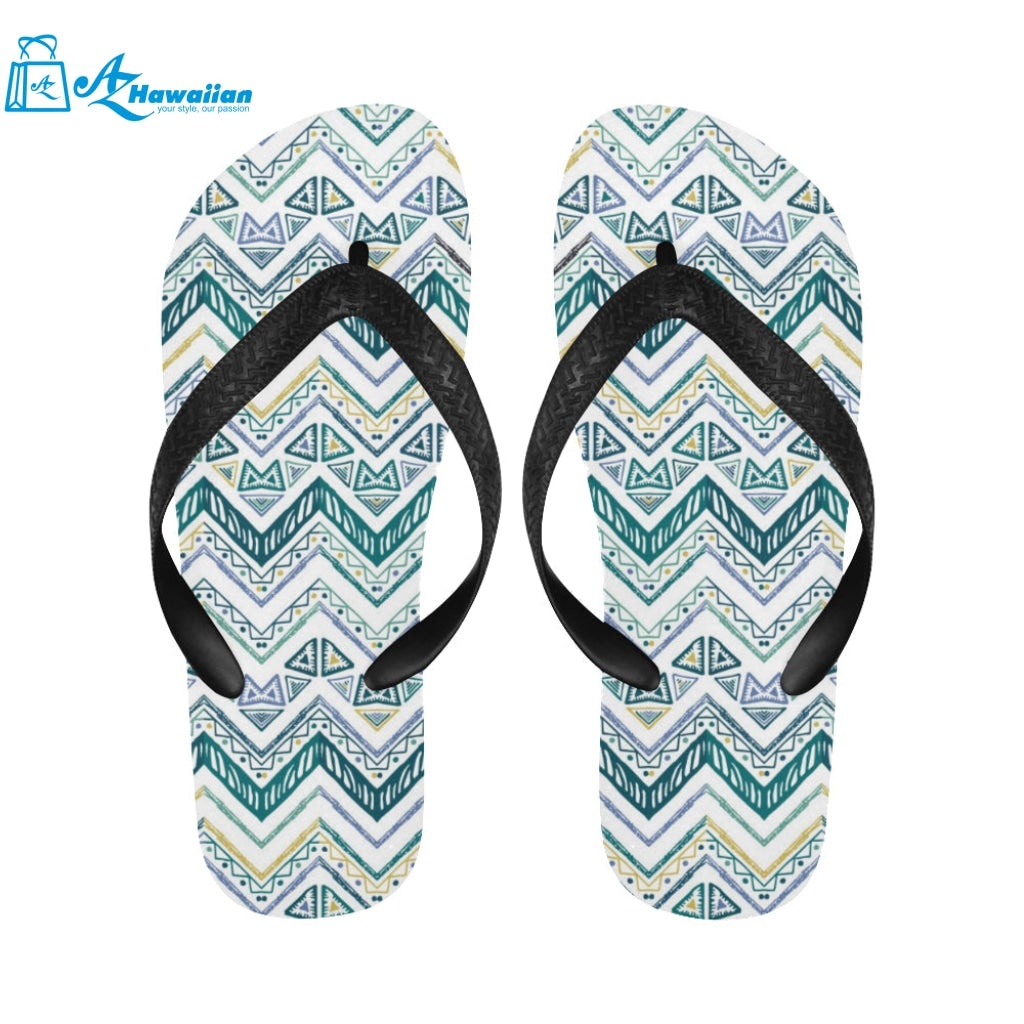 zigzag chevron paint design pattern Unisex Flip Flops