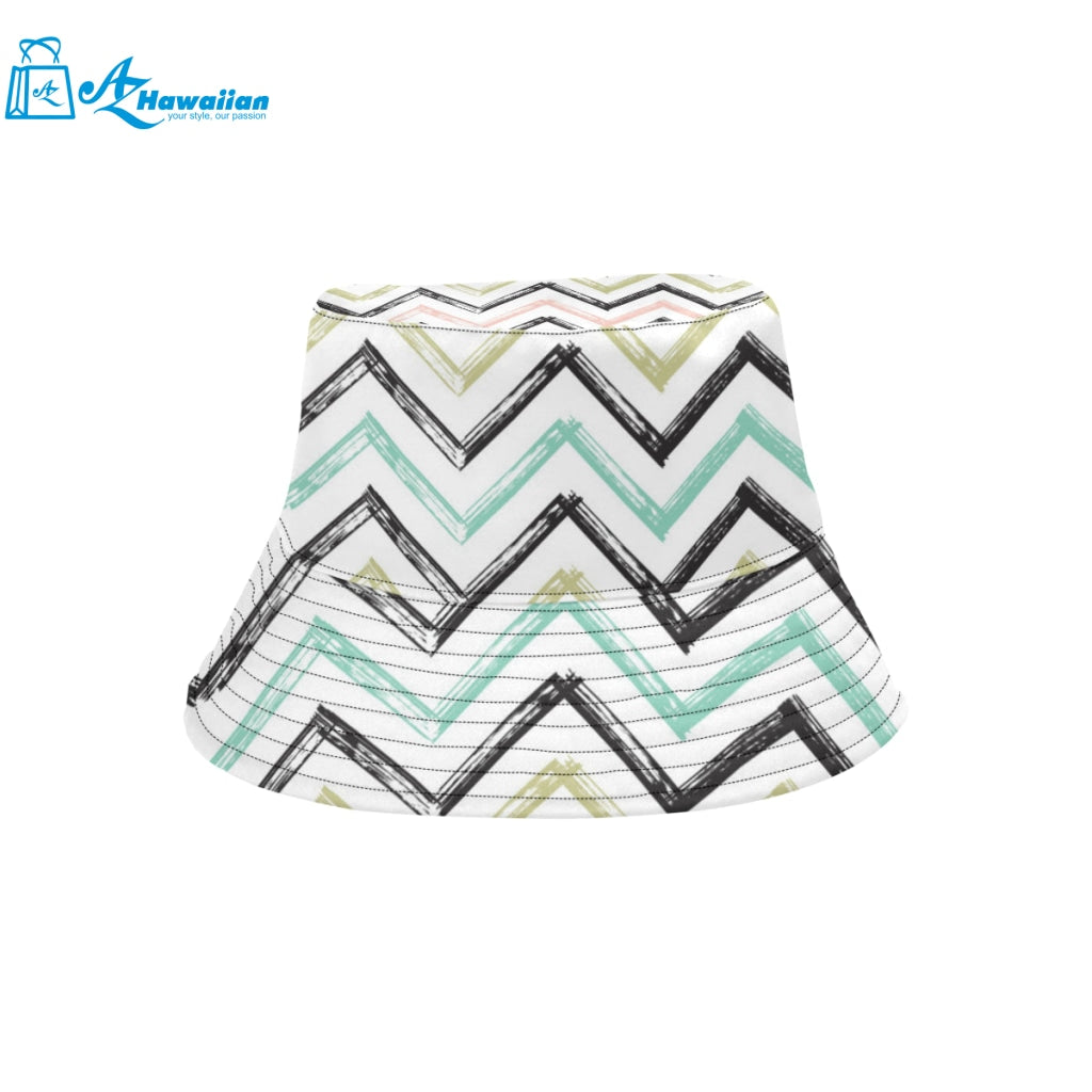 zigzag chevron paint pattern Unisex Bucket Hat