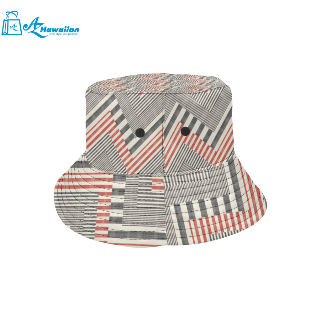 zigzag chevron striped pattern Unisex Bucket Hat