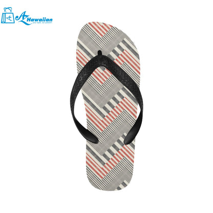 zigzag chevron striped pattern Unisex Flip Flops