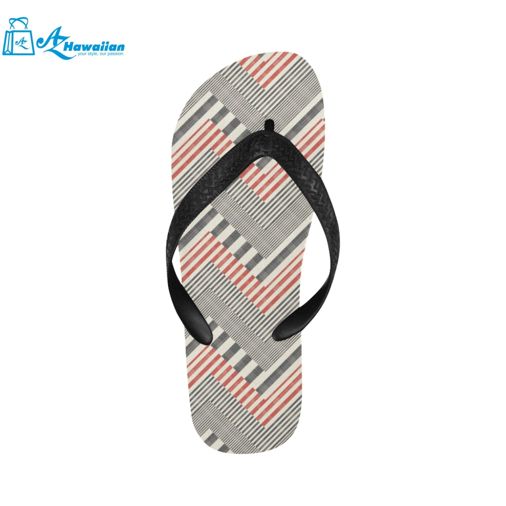 zigzag chevron striped pattern Unisex Flip Flops