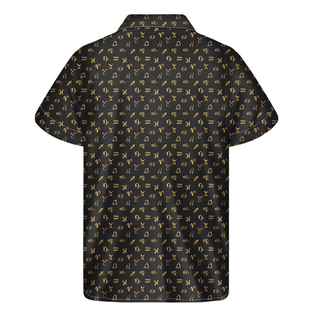 Zodiac Astrological Signs Pattern Print Mens Short Sleeve Shirt Hawaiian