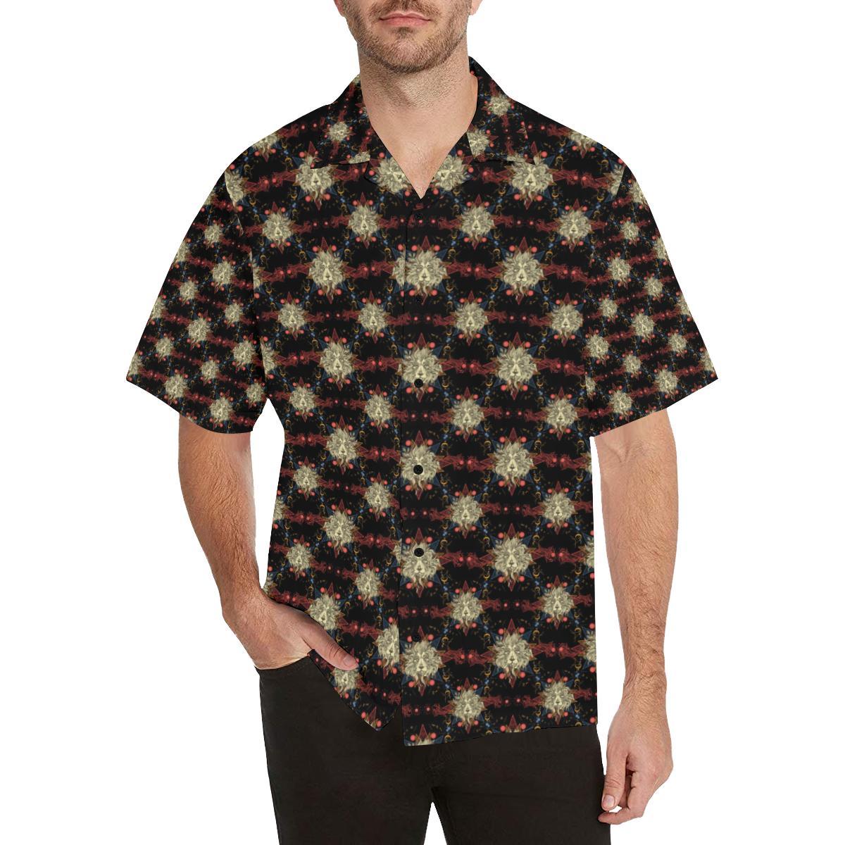 Zodiac Leo Pattern Design Print Hawaiian Shirt