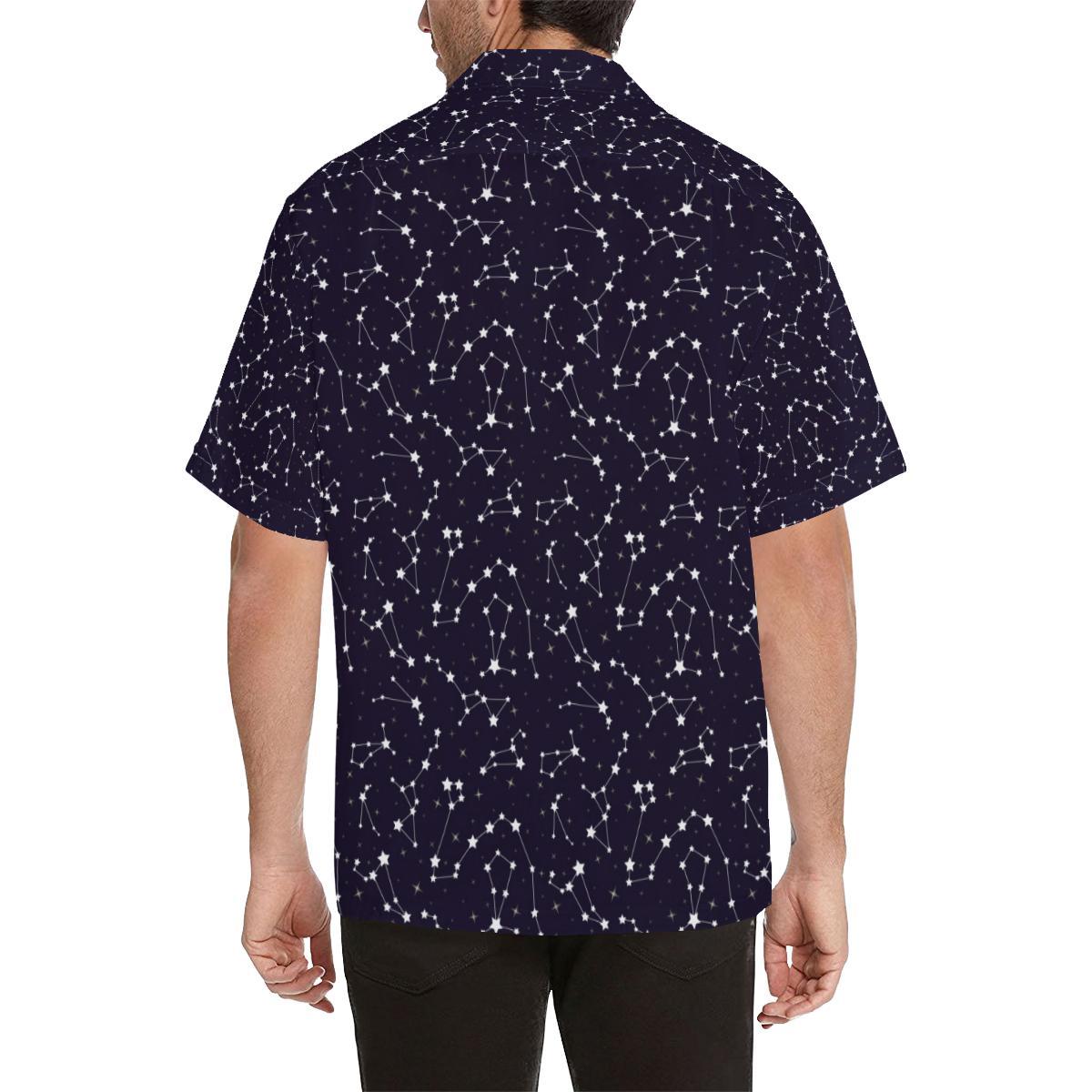 Zodiac Star Pattern Design Print Hawaiian Shirt